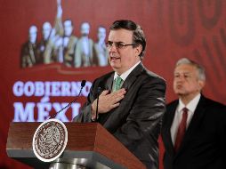 Ebrard también dice que Pompeo se comunicó con él para externar su consternación y solidaridad con México. NTX / A. Guzmán