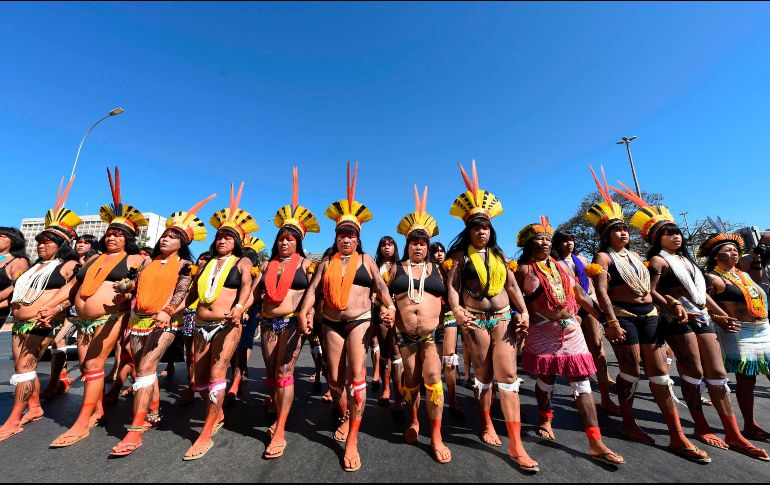Las manifestantes también reprocharon el “machismo” que ha demostrado Bolsonaro. AFP/E. Sa