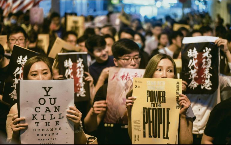 Las jornadas de protestas en la provincia china llevan varias semanas. AFP