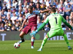 El mexicano abrió el marcador en el minuto 62 y puso por delante a los visitantes. ESPECIAL / whufc.com