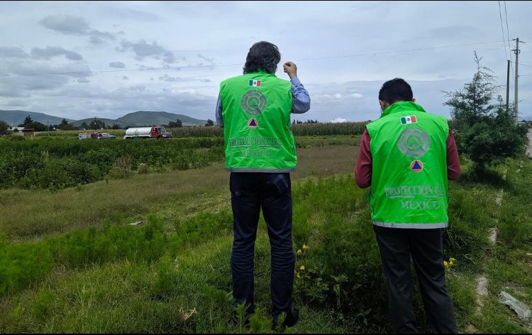 En San Jerónimo Ocotitlán la fuga se registró en el ducto que va de Reforma, Chiapas, a Zapotlanejo, Jalisco. TWITTER / @CNPC_MX