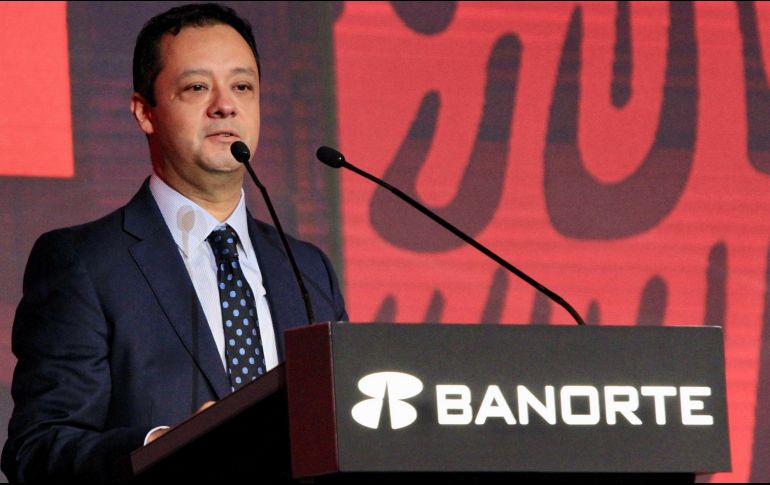 El Gobernador del Banco de México, Alejandro Díaz de León Carrillo, durante su participación en el segundo día de actividades del Foro Banorte 2019. NTX/J. Lira