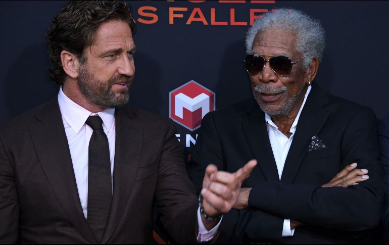 Butler encarna a un agente del Servicio Secreto cuya misión es velar por la seguridad del mandatario estadounidense personificado por Freeman. AFP / V. Macon