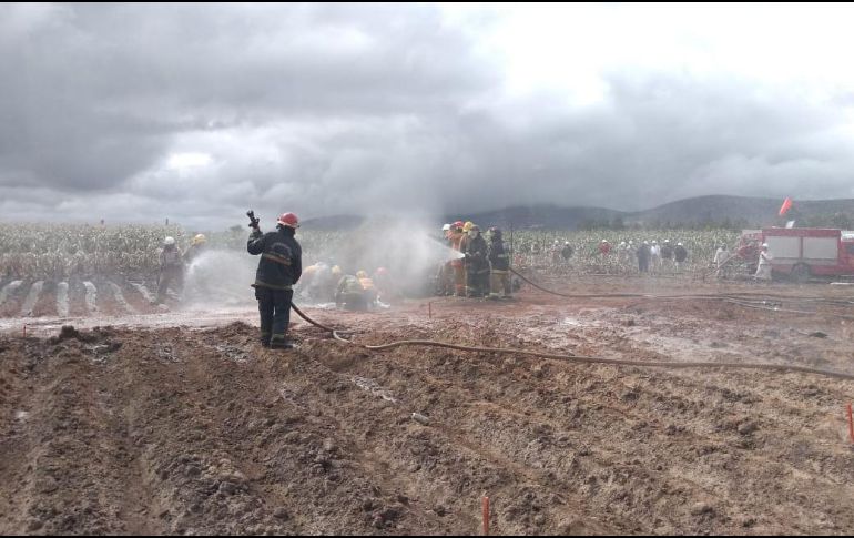Quedó sofocado el incendio que se inició para poder controlar la fuga de mejor manera. TWITTER@PC_Estatal