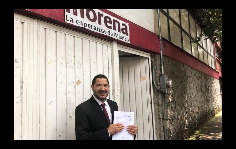 Batres acudió hoy presentar el recurso ante la Comisión Nacional de Honestidad y Justicia de Morena. TWIITER@martibatres
