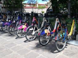 Los mejores cinco diseños enviados por usuarios de MiBici fueron seleccionados por un jurado, el cual también participó en la intervención de las bicicletas. ESPECIAL