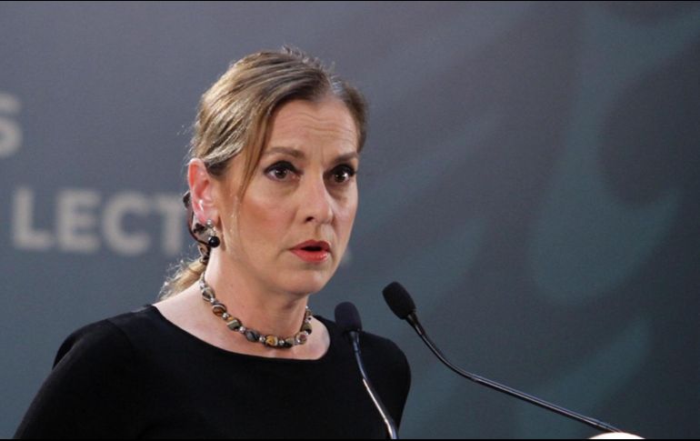 Beatriz Gutiérrez Müller se refirió en general a las pintas, no solo la del Ángel de la Independencia. NTX/ARCHIVO