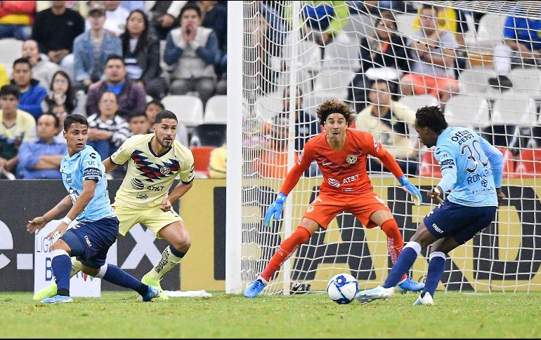 Romario Ibarra batió la red de Guillermo Ochoa al minuto 89. IMAGO7/E. Espinosa