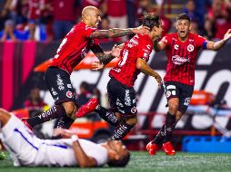 Erick Torres festeja el gol de la victoria. Con la victoria los Xolos llegaron a 10 puntos. IMAGO7/X. Hernández