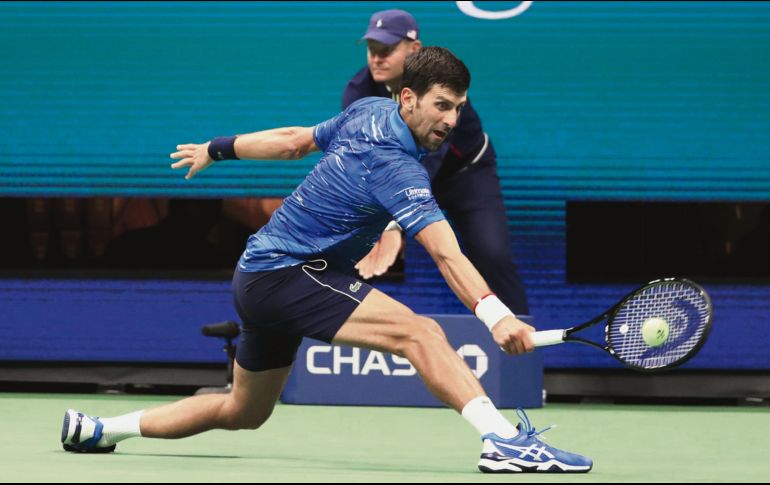 Novak Djokovic no ha cedido un solo set en la edición 2019 del Abierto de Estados Unidos y tras ganar en Segunda Ronda acumula 71 triunfos en este certamen. AFP
