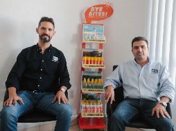 Luis Ceballos y Carlos Ancona, directivos de Biancore Lab, apuestan por productos que contengan ingredientes naturales y que su envase sea biodegradable. EL INFORMADOR/G. Gallo