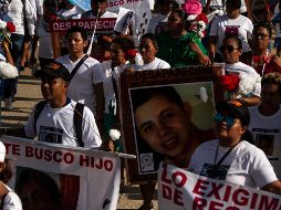 También en la manifestación se pidió un Mecanismo Extraordinario de Identificación Forense. NTX / E. Álvarez