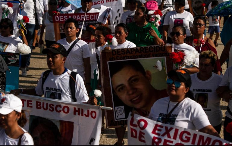 También en la manifestación se pidió un Mecanismo Extraordinario de Identificación Forense. NTX / E. Álvarez