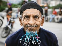 Manifestante en contra de las políticas de Trump contra Venezuela. EFE