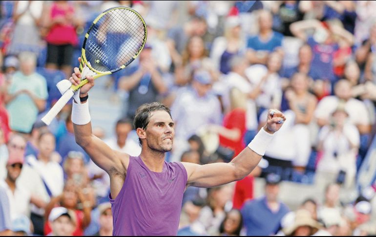 Rafael Nadal celebra tras vencer en sets corridos al surcoreano Hyeon Chung. EFE