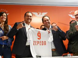 Juan Zepeda es presentado en conferencia de prensa como nuevo integrante del partido Movimiento Ciudadano. SUN/D. Simón