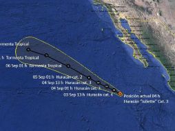 Se estima que el huracán alcanzará la categoría 4. ESPECIAL/SMN/Conagua