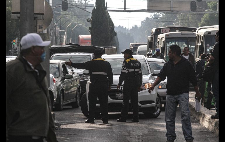 La marcha genera bloqueos en varias calles. NTX/G. Durán