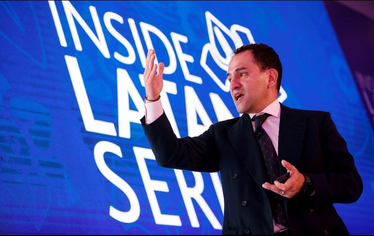 El titular de la Secretaría de Hacienda y Crédito Público (SHCP), Arturo Herrera, participa en un evento organizado por Moody's este miércoles. EFE/J. Méndez