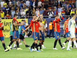 España no pudo ocultar las buenas sensaciones que durante muchos minutos dejó la selección en un partido. EFE/R. Ghement