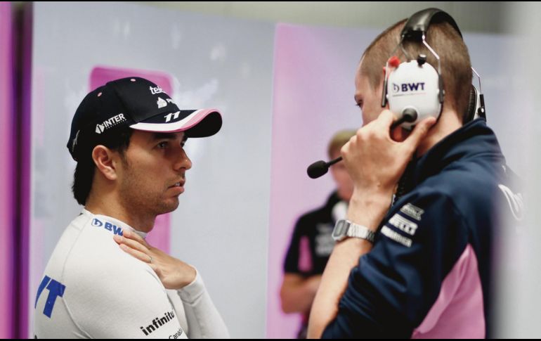 Sergio Pérez no pudo concluir con la primera fase de la prueba de calificación. RACING POINT/G. Dunbar