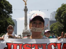 La marcha parte del Ángel de la independencia con dirección al Zócalo. NTX/R. Solís