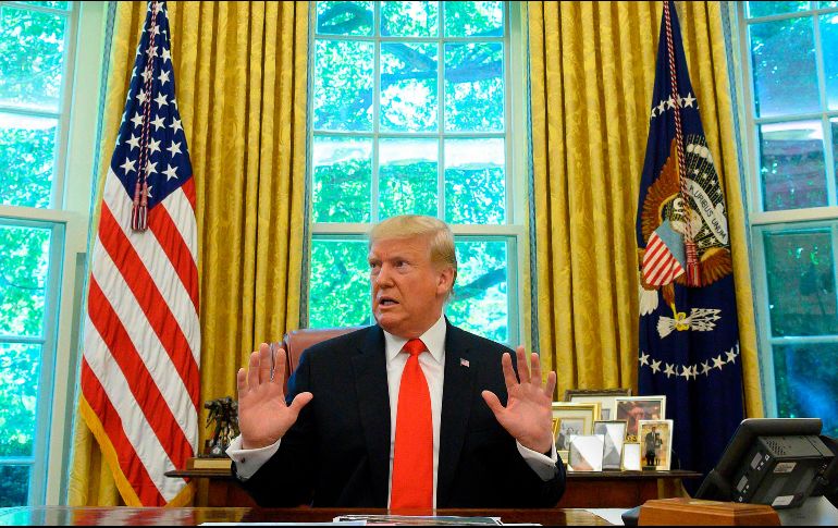 El mandatario aprovechó para fustigar a los demócratas por rechazar la construcción del muro en la frontera con México. AFP / ARCHIVO