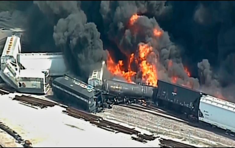 El tren pertenece a la empresa Union Pacific, según medios locales. AP/KTVI