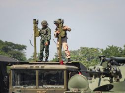 Miembros de las Fuerzas Armadas Bolivarianas de Venezuela durante los ejercicios militares en La Fría, en la frontera con Colombia, el 10 de septiembre. EFE/ARCHIVO