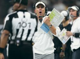 Sean Payton, entrenador en jefe de los Saints, aún sigue dolido por la no marcación de una interferencia de pase en la más reciente Final de la NFC. AFP / J. Bachman
