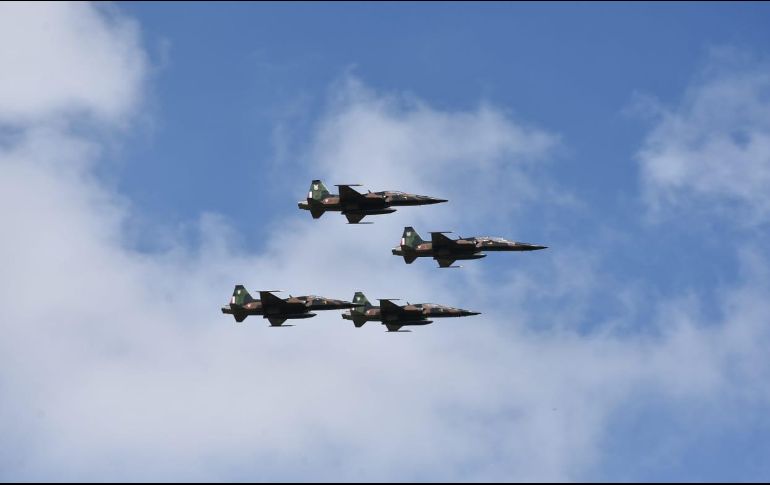 Un total de 72 aeronaves militares participarán en el desfile del 16 de Septiembre en Ciudad de México. TWITTER@Luis_C_Sandoval