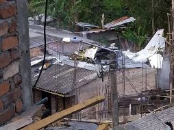 La avioneta se estrelló en un barrio de la ciudad colombiana de Popayán, en el suroeste del país. TWITTER / @chapoisat