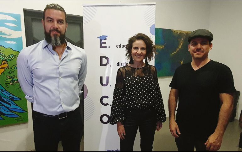 El evento es organizado por Educo A. C. y en la presentación estuvieron (de izq. a der.) Álvaro Cuevas, María Bezanilla y Juan Carlos Navarro. EL INFORMADOR / A. Camacho