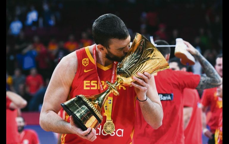 Marc Gasol fue clave para que España repitiera como campeona del mundo 13 años después. Para el menor de los hermanos Gasol es su segundo título en tres meses, tras coronarse en la NBA con los Raptors de Toronto. AFP / G. Baker