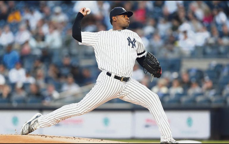 Luis Severino aparció en la lomita por primera vez en la temporada para llevar a la novena neoyorquina a la victoria. AFP