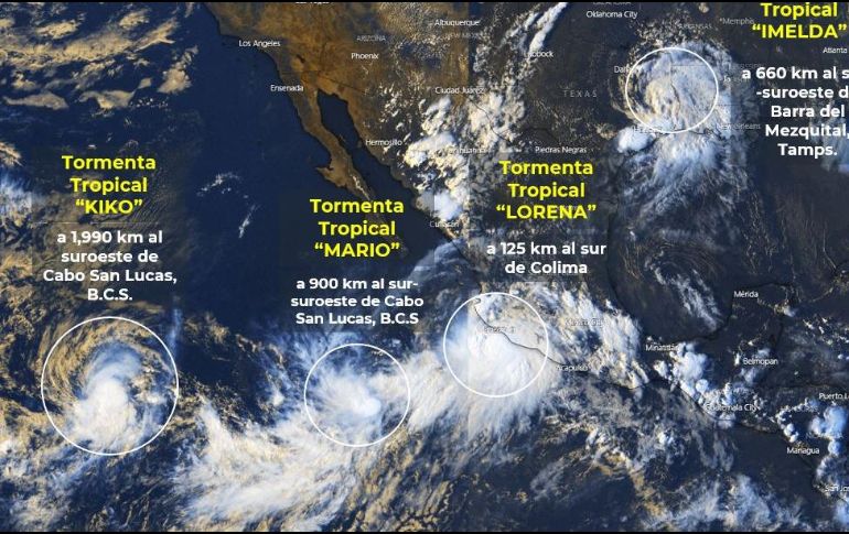 A las 19:00 horas de este miércoles la tormenta tropical 
