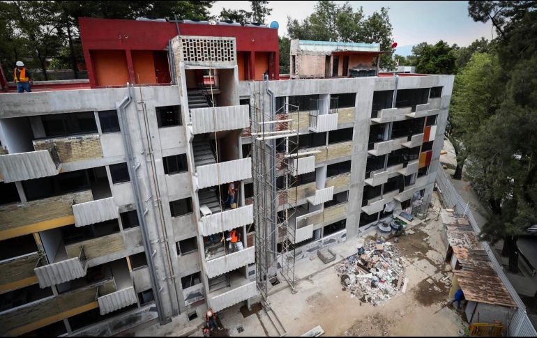 El avance en la reconstrucción del multifamiliar Tlalpan se calcula en entre 80 y 95 %. SUN/D. Simón