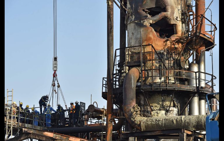 Daños en la planta de Abqaiq, Arabia Saudita, de la petrolera Aramco.  AFP/F. Nureldine