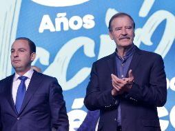 Vicente Fox Quesada asiste, junto a Marko Cortés, a la celebración del 80 aniversario del Partido Acción Nacional (PAN) y a la XXIV Asamblea Nacional Ordinaria de partido. NTX/A. Guzmán