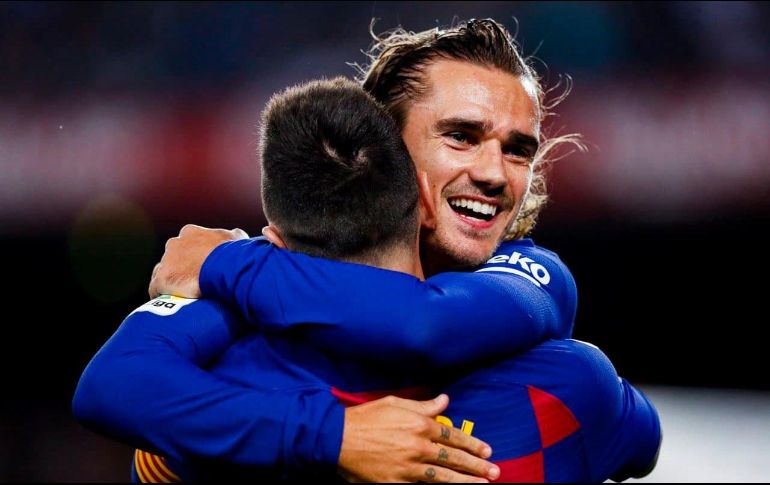 Griezmann abrió el marcador en el partido tras una asistencia de Messi. TWITTER / @FCBarcelona_es