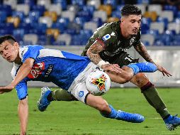 Lozano jugó durante 66 minutos para después ser sustituido por Llorente. AFP / A. Solaro