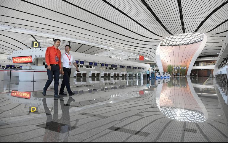 El aeródromo, que tiene forma de estrella, cuenta con cuatro pistas y está previsto habilitar al menos tres más. AP/N. Naohiko Hatta-Kyodo News