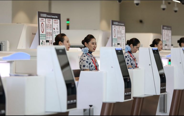 El aeródromo, que tiene forma de estrella, cuenta con cuatro pistas y está previsto habilitar al menos tres más. AFP/STR