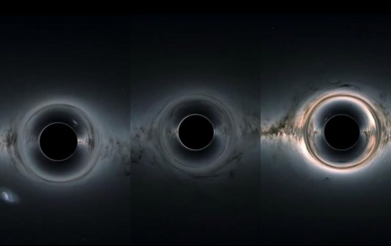 El sistema se le conoce como SDSS J084905.51 + 111447.2 y se encuentra a mil millones de años luz de la Tierra.  TWITTER / @NASAUnivers