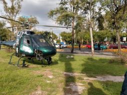 Los elementos fueron trasladados por el helicóptero Halcón de la policía zapopana a la unidad de la Cruz Verde Las Águilas. TWITTER / @PoliciaZapopan