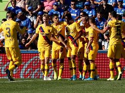 El triunfo dejó al Barcelona con 13 puntos en siete partidos, mientras que el Getafe se estancó con siete en el peldaño número 11. EFE / C. Moya