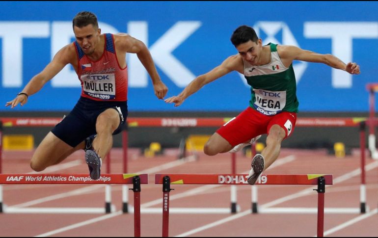 Pese a la eliminación, el velocista mexicano mostró constancia durante la competecia. EFE