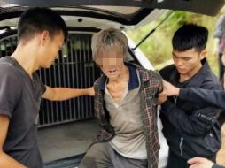 Después de 17 años, la policía logró encontrar al prófugo escondido en la montaña gracias a drones. Policía de Yongshan