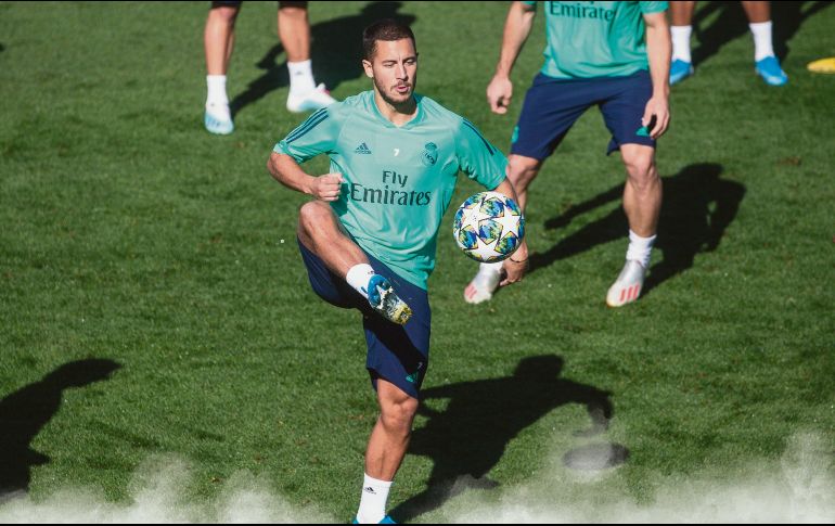 El belga encabezará el ataque del conjunto Merengue hoy ante el Brujas. EFE