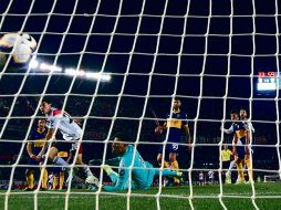 Ignacio Fernández puso el segundo en el marcador para sellar la victoria de River. AFP